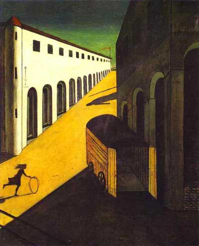 Giorgio de Chirico - Mystery and Melancholy of a Street - 1914 Giorgio de Chirico - Mystery and Melancholy of a Street - 1914