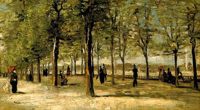 Vincent Van Gogh - Terrace At The Tuileries - spring 1886 Vincent Van Gogh - Terrace At The Tuileries - spring 1886